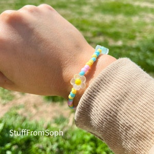 Daisy Bracelet | Flower Bead Bracelet | Beaded Flower Bracelet | Daisy Bead Bracelet |  Seed Bead Bracelet | Daisy Flower Bracelet