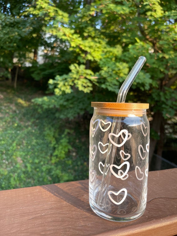 Mountain Mama Glass Tumbler with Bamboo Lid & Straw