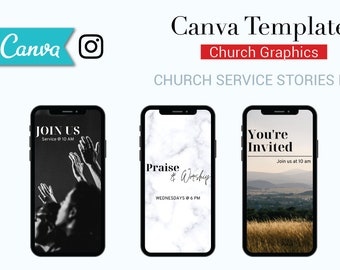 15 Canva Instagram-sjablonen voor grafisch pakket voor christelijke kerkdiensten op zondag, volledig bewerkbare promotieposts voor kleine of grote kerken