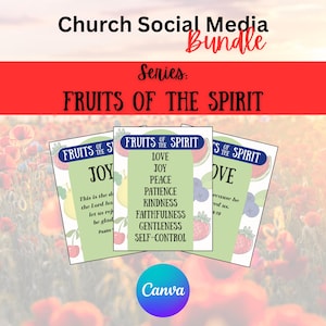 Canva Instagram Templates for Christian Church Social Media Engagement Graphics Pack | Fully Editable | Bible Verses | Online Ministry