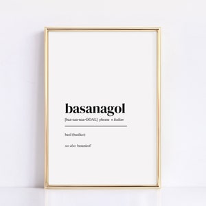 PRINTABLE Italian Definition Wall Art, Basil Print for Kitchen, Minimalist Home Decor, Slang Art, Instant Download