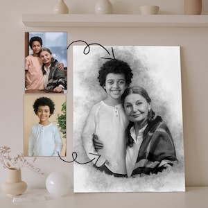 Add Deceased Loved One to Photo - Combine Photos - Add Passed Away Loved One - Memorial Portrait for Father Mom - Loss of Father Mother Gift