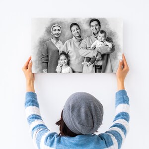 Lägg till person till foto - Lägg till avliden nära och kära till foto - Anpassad present och minnesgåva - Kombinera foton - Present till pappa mamma - Svartvitt bild 7