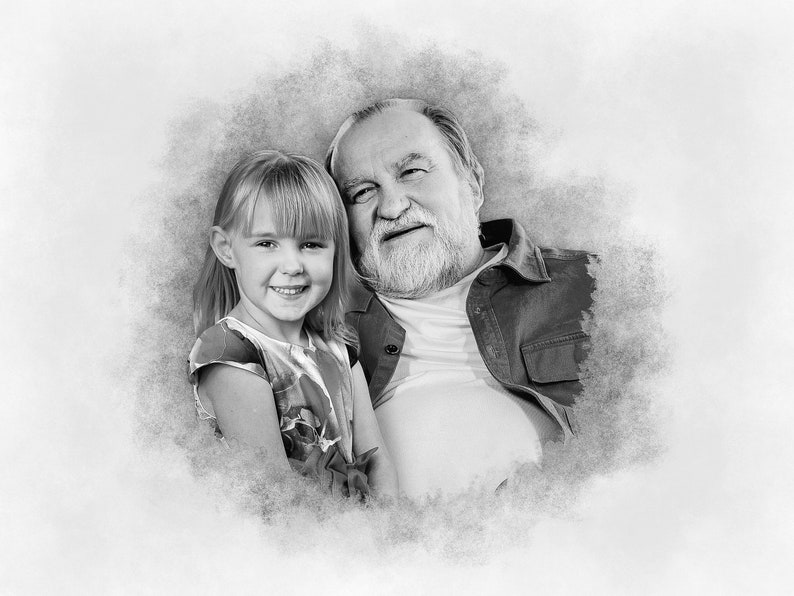 Lägg till person till foto - Lägg till avliden nära och kära till foto - Anpassad present och minnesgåva - Kombinera foton - Present till pappa mamma - Svartvitt bild 10