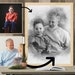 Add Person to Photo - Add Deceased Loved One to Photo - Custom gift and memorial - Combine Photos - Gift for Dad Mom - Black and white 