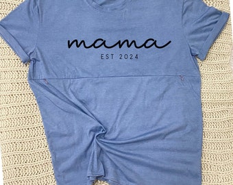 Mama 2024 Breastfeeding shirt, nursing shirt, breastfeeding friendly, pumping friendly, mom shirt