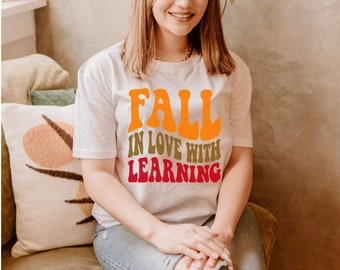 Fall in Love with Learning Breastfeeding shirt, nursing shirt, breastfeeding friendly, pumping friendly, mom shirt