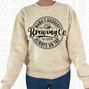 Mamas Boobery Breastfeeding Crewneck Mom Sweater Nursing Friendly