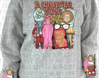 Christmas Story Breastfeeding Crewneck Mom Sweater Nursing Friendly