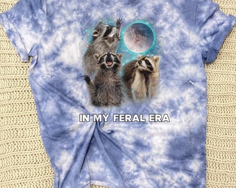 In My Feral Era Raccon Moon Breastfeeding shirt, nursing shirt, breastfeeding friendly, pumping friendly, mom shirt