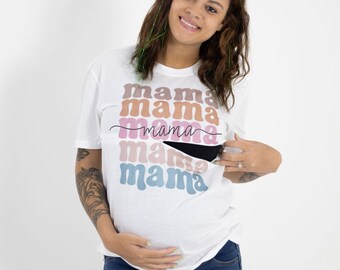 Mama Boho Breastfeeding shirt, nursing shirt, breastfeeding friendly, pumping friendly, mom shirt