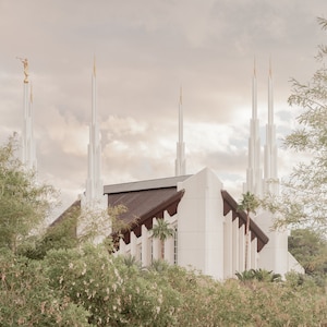 Arte digital de la foto del templo de Las Vegas Nevada