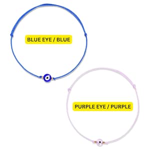 Pulsera de 2 piezas con ojo turco rojo, pulsera Mal De Ojo, pulsera de hilo rojo de la Cábala con amuleto de ojo turco, pulsera Nazar imagen 9