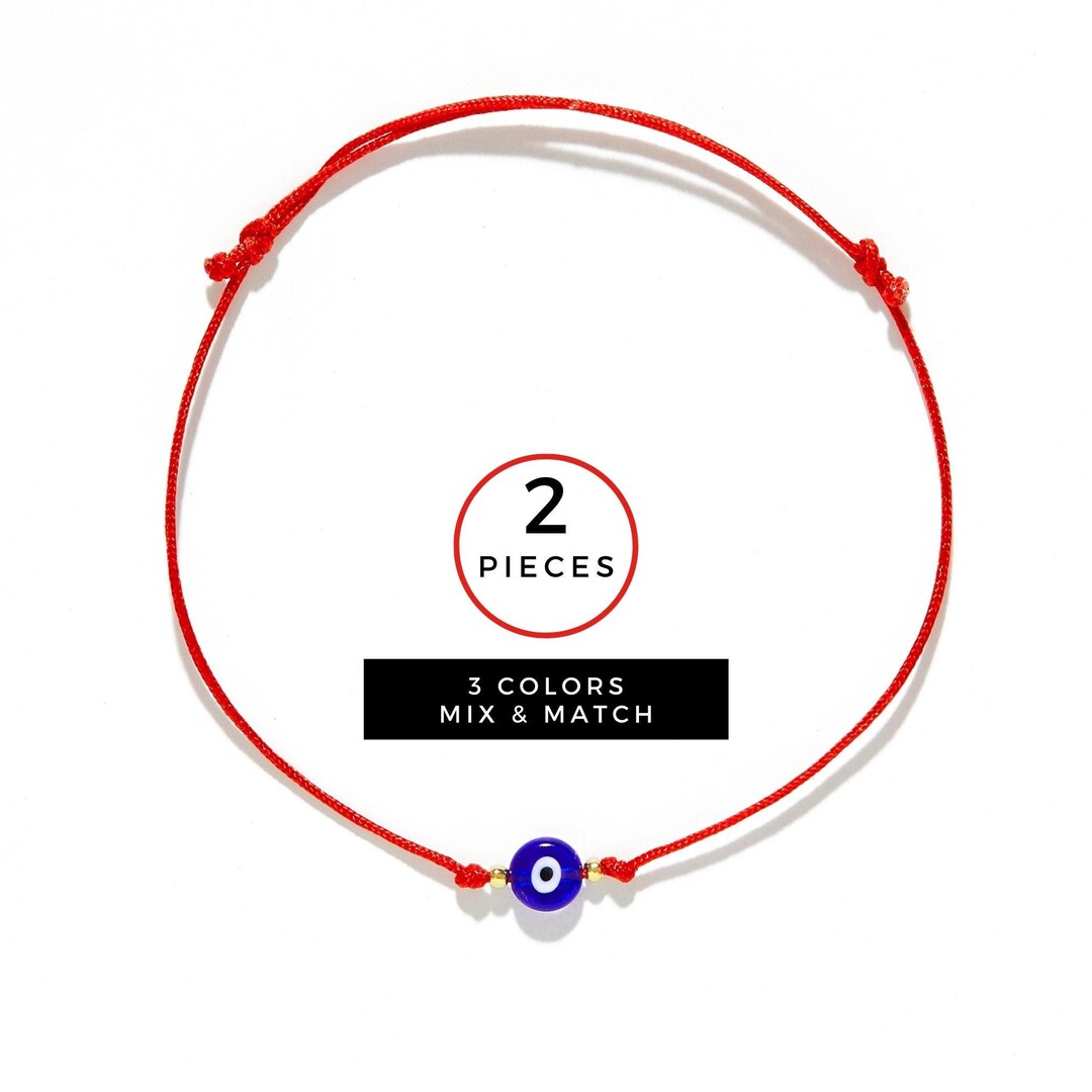 2pc Red Evil Eye Bracelet Pack Mal De Ojo Bracelet Evil Eye Etsy New