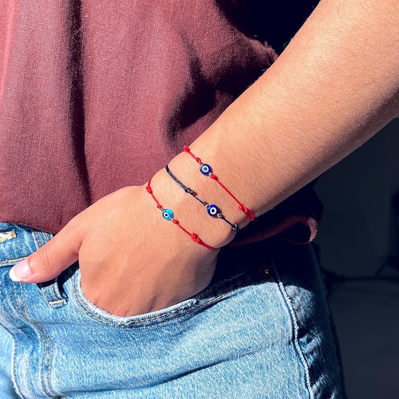 evil eye bracelet for women, mal de ojo bracelet, red bracelet for potection, red string bracelet, protection bracelet