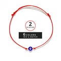 2pc Red Evil Eye Bracelet, Mal De Ojo Bracelet, Kabbalah Red String Bracelet Evil Eye Charm, Nazar Bracelet