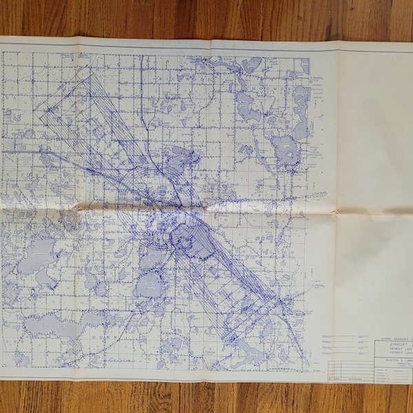 Detroit Lakes Mn Map Etsy