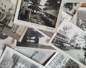 Black & White Photo Ephemera | Travel Photography | Random Selection of 12 Photos | Varadero, Cuba | Republic of Cuba | Vintage (March 1949)