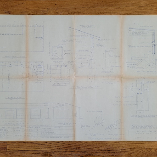 Construction Plans for Proposed Village Garage - Pelican Rapids, Minnesota (1973)