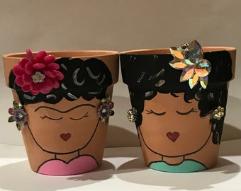 Mini Flower Theme Terra Cotta Custom Planter Pot