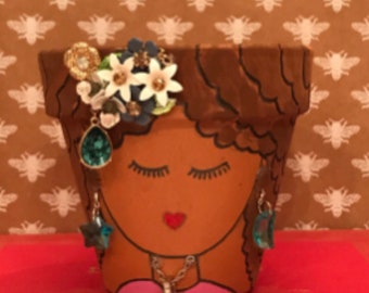 Female Essence Theme Terra Cotta Custom Planter Pot