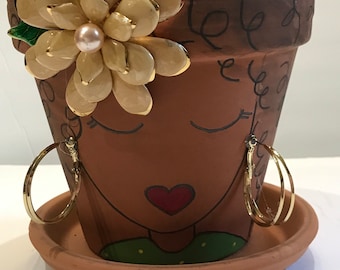 Female Essence Theme Terra Cotta Custom Planter Pot