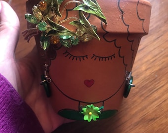 Female Essence Theme Terra Cotta Custom Planter Pot