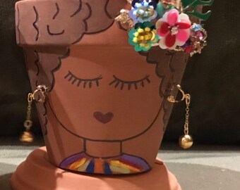 Female Essence Theme Terra Cotta Custom Planter Pot