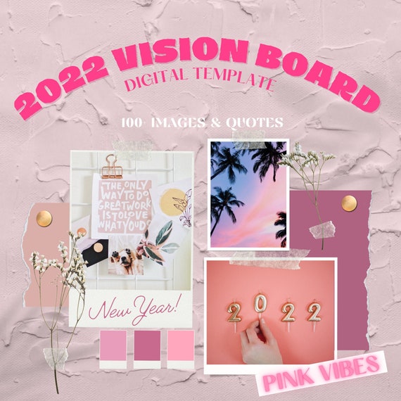 2022 Vision Board Kit Vision Board Templates Printable - Etsy