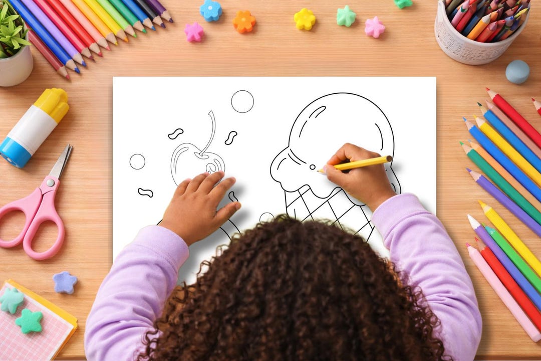 Summer Days Coloring Page | Sand Beach Sun Print (instant Download) - Etsy