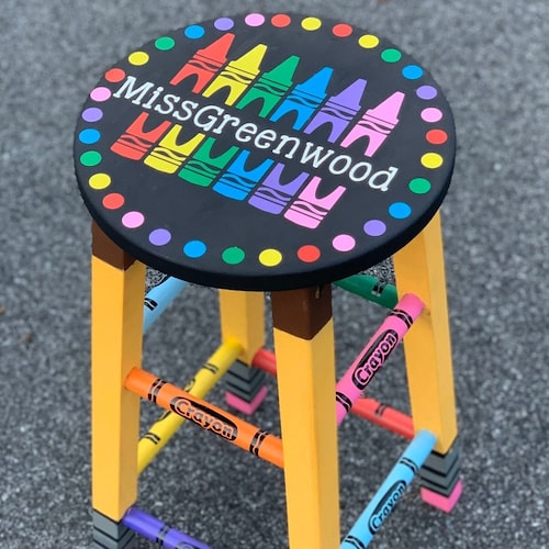 Personalized Teacher Stool Gift for Appreciation Classroom Etsy
