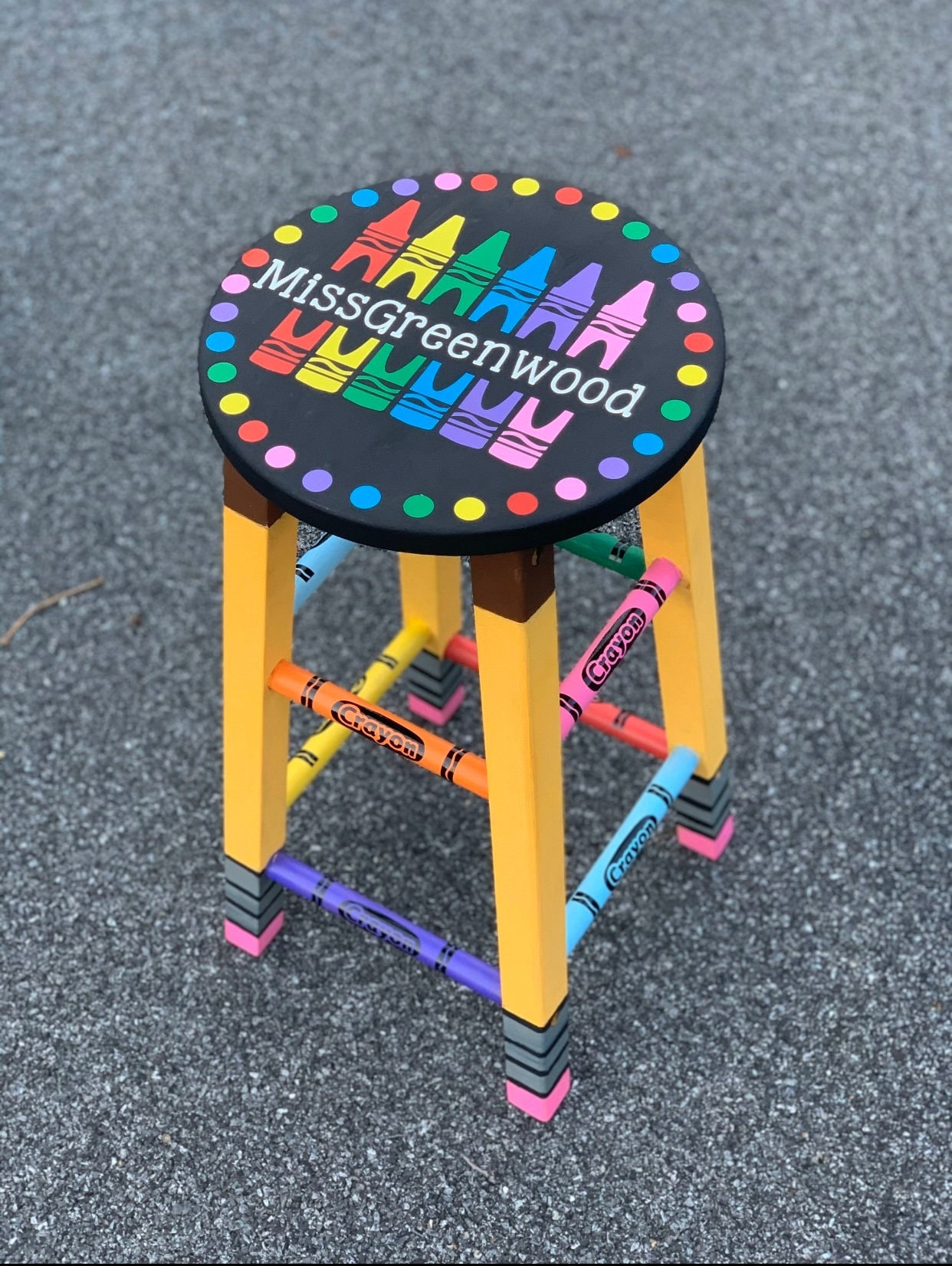 Personalized Teacher Stool Gift for Appreciation Classroom Etsy