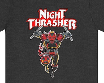 Neues Krieger-Grafik-T-Shirt | Retro Comic Superheld, mutiges Logo