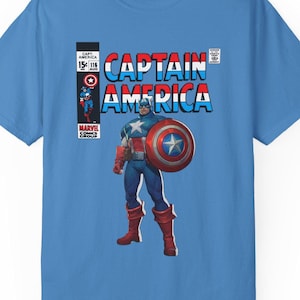 Captain America Marvel Rivals Shirt, Steve Rogers Fan T-Shirt, Retro Comic Shirt, Marvel Fan Geschenk Bild 1