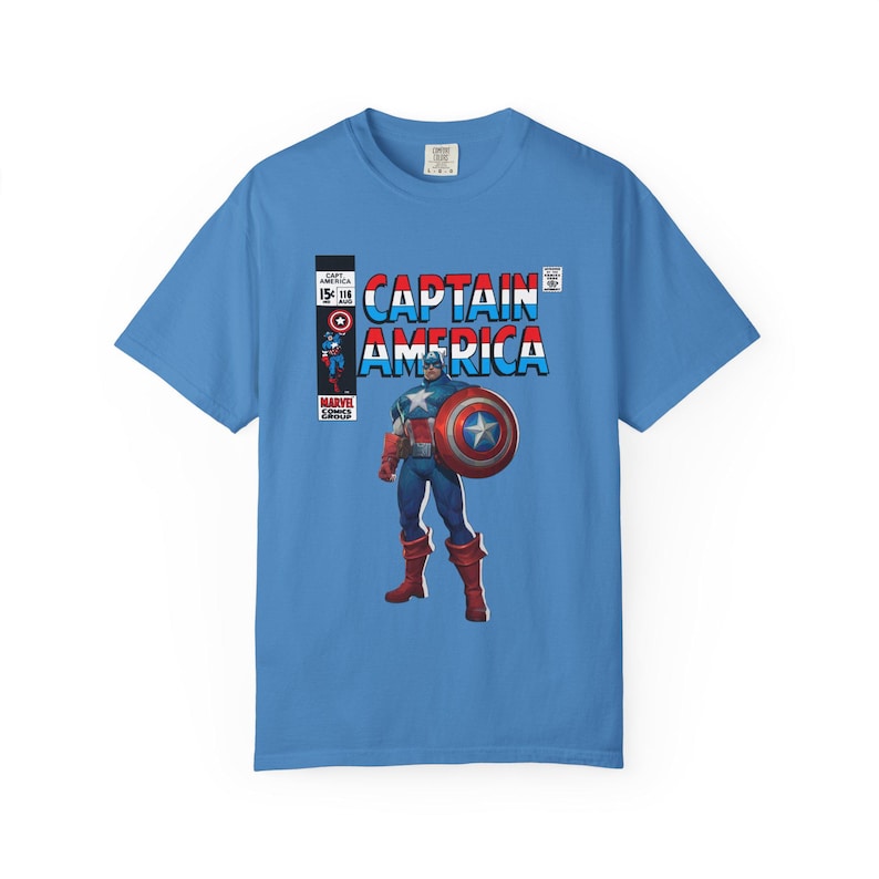 Captain America Marvel Rivals Shirt, Steve Rogers Fan T-Shirt, Retro Comic Shirt, Marvel Fan Geschenk Bild 1