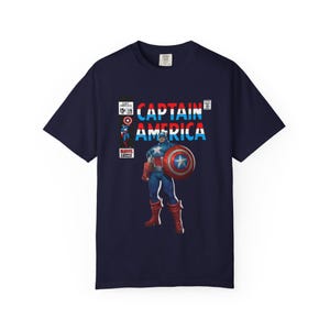 Captain America Marvel Rivals Shirt, Steve Rogers Fan T-Shirt, Retro Comic Shirt, Marvel Fan Geschenk Bild 5