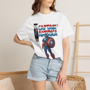 Captain America Marvel Rivals Shirt, Steve Rogers Fan T-Shirt, Retro Comic Shirt, Marvel Fan Geschenk Bild 4