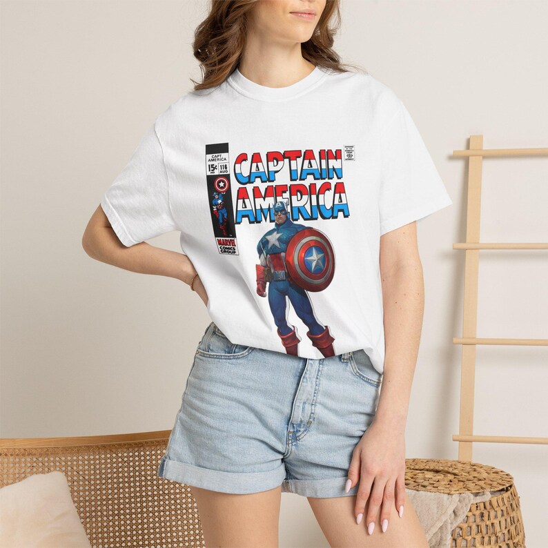 Captain America Marvel Rivals Shirt, Steve Rogers Fan T-Shirt, Retro Comic Shirt, Marvel Fan Geschenk Bild 4
