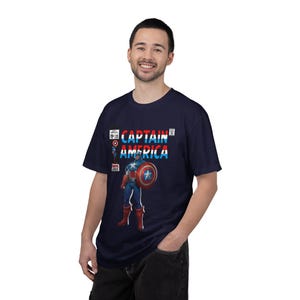 Captain America Marvel Rivals Shirt, Steve Rogers Fan T-Shirt, Retro Comic Shirt, Marvel Fan Geschenk Bild 6
