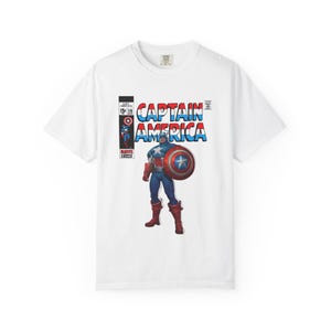 Captain America Marvel Rivals Shirt, Steve Rogers Fan T-Shirt, Retro Comic Shirt, Marvel Fan Geschenk Bild 3
