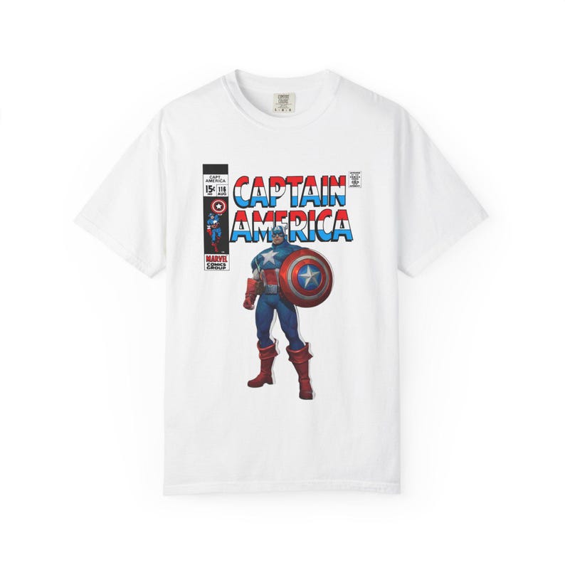 Captain America Marvel Rivals Shirt, Steve Rogers Fan T-Shirt, Retro Comic Shirt, Marvel Fan Geschenk Bild 3