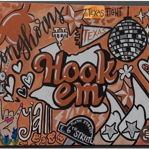 UT Longhorns Custom College Art