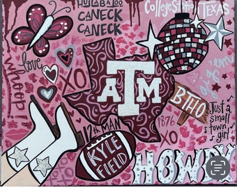 Texas Aggies Custom College Art