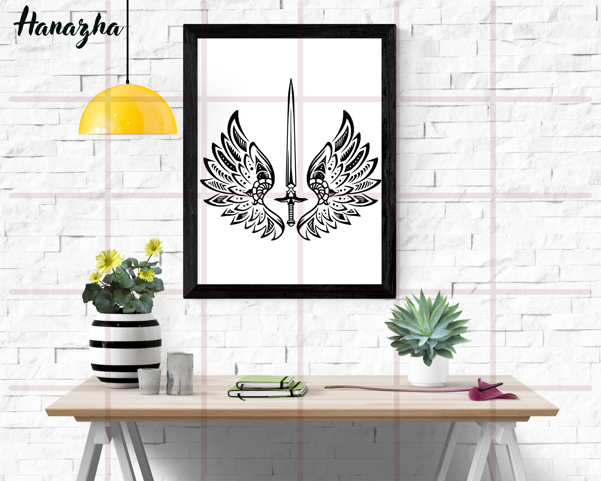 Sword Wings Svg, Angel Knife Svg, Angel Wings SVG, Wings SVG, Angel