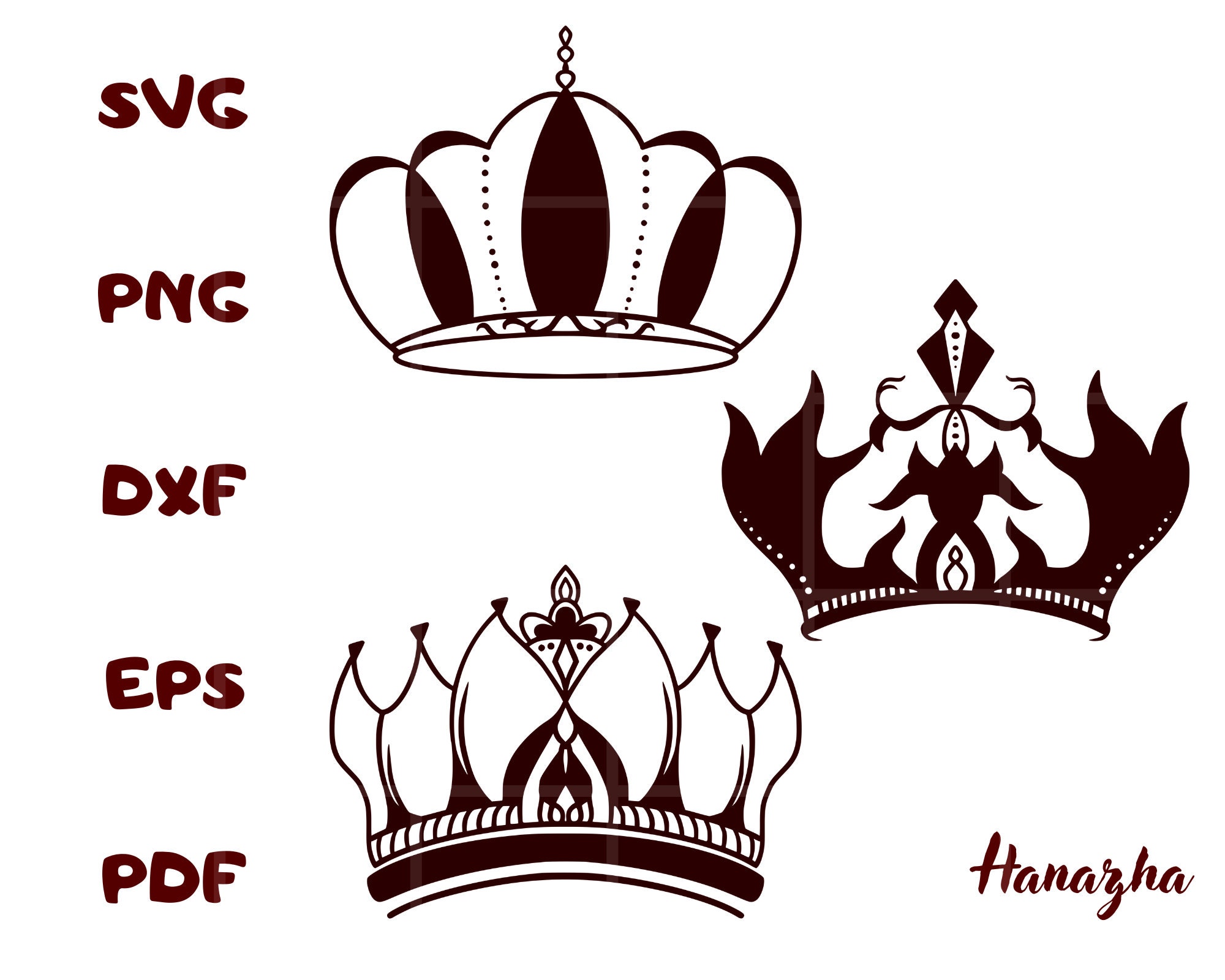 Crown Svg Bundle Crown Svg Tiara Svg Queen Tiara Svg Princess Tiara Svg King Crown Svg