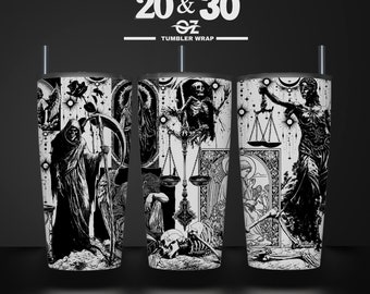 Angel Tumbler Wrap: Laser Engraved Design (20 & 30 oz SVG File), rotary digital download