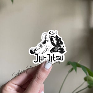 Jiu jitsu themed sticker, Gifts for jiu jitsu lovers, Jiu jitsu water bottle sticker