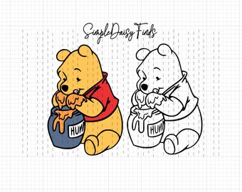 Winnie  SVG: Honeycomb Clipart for Cricut (Digital Download)