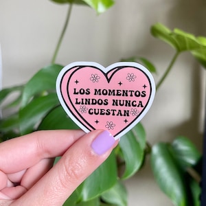 Bad Bunny stickers | Los momentos lindos nunca cuestan | Water resistant stickers