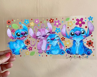 Stitch UV DTF Cup Wrap: uvdtf stickers for cups and tumblers, ships fast